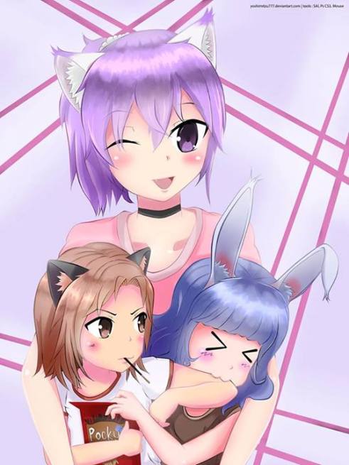 cat female, manga, yuri, ecchi